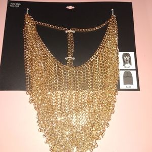 NEW! gold chain face mask